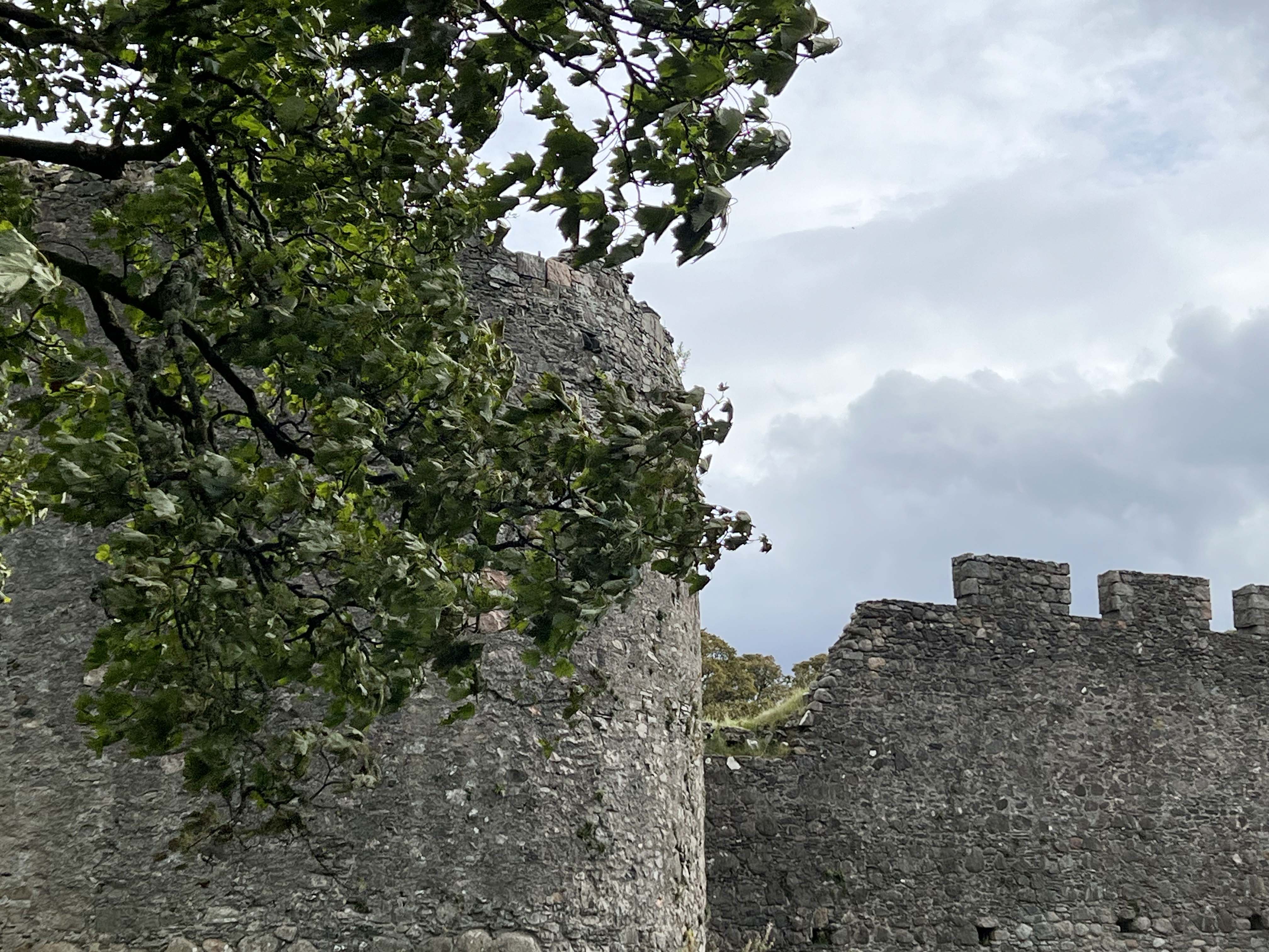 a portion of castle ruins